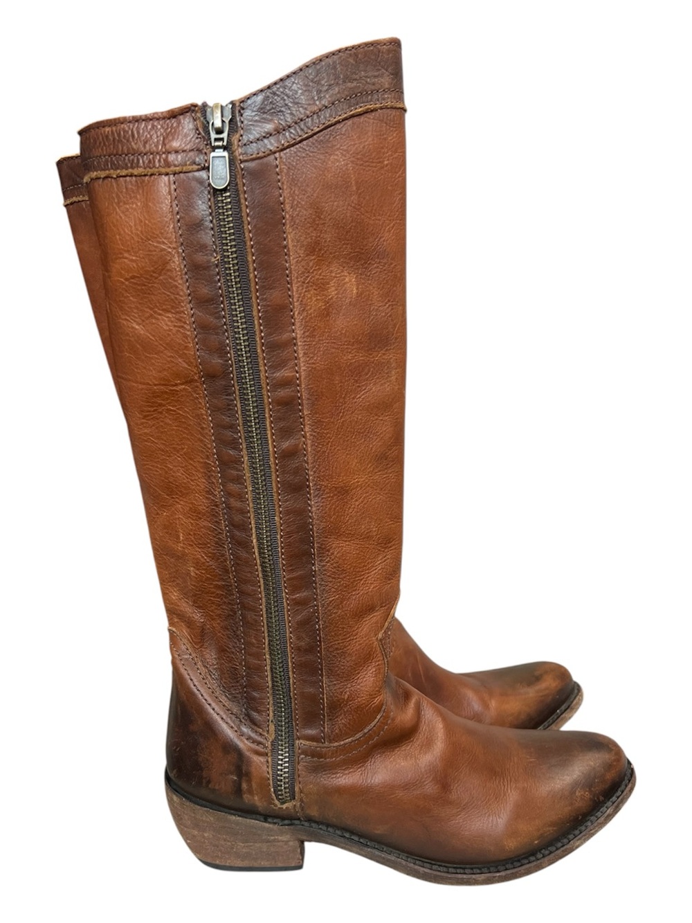 Liberty Black Brown Distressed Leather Western  Boots Women’s Size 8.5 Rustic